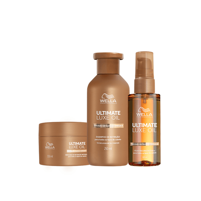 Kit Ultimate Luxe Oil Shampoo + Máscara + Óleo - Loja Wella